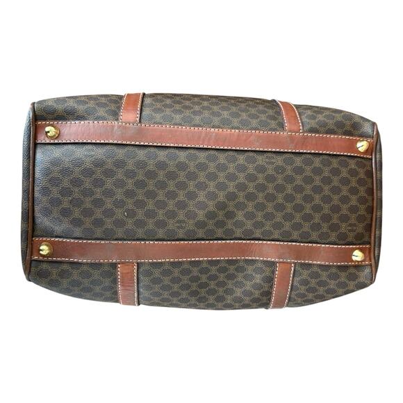 Celine Macadam Boston Bag Vintage Brown 2 Handle Classic Monogram Purse Handbag - Picture 8 of 16